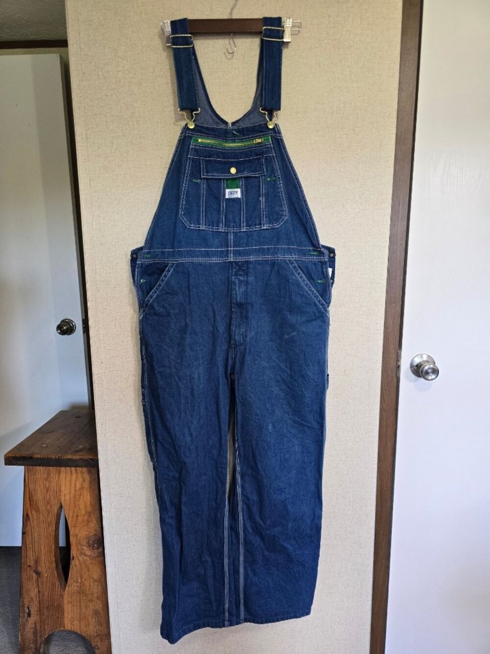 Liberty 36x30 Mens Denim Overalls Blue Adjustable Straps Utility Pockets Workwea